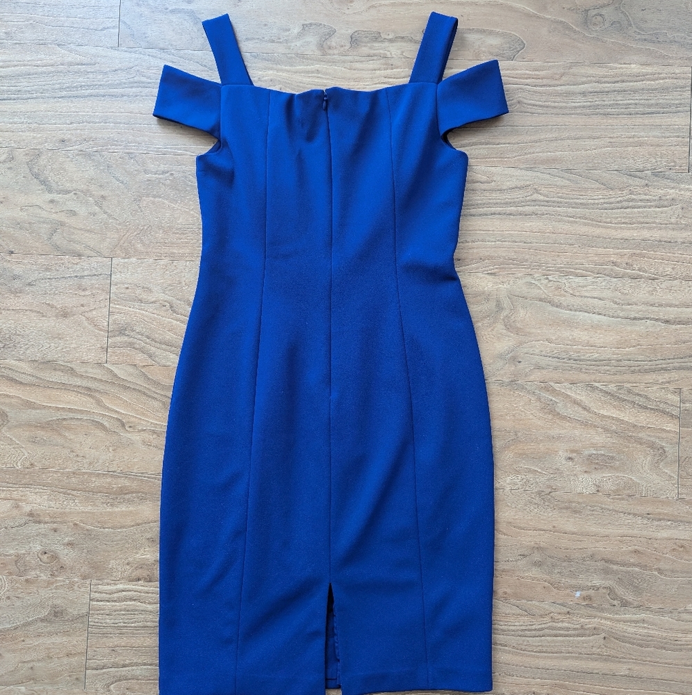 Blue Midi Cocktail Dress - Picture 5 of 8